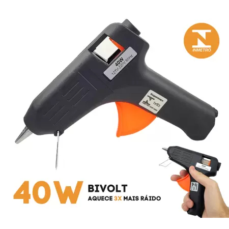 Pistola revolver de cola quente fino ou grossa  de 7mm ou 11mm bivolt em Oferta na Shopee