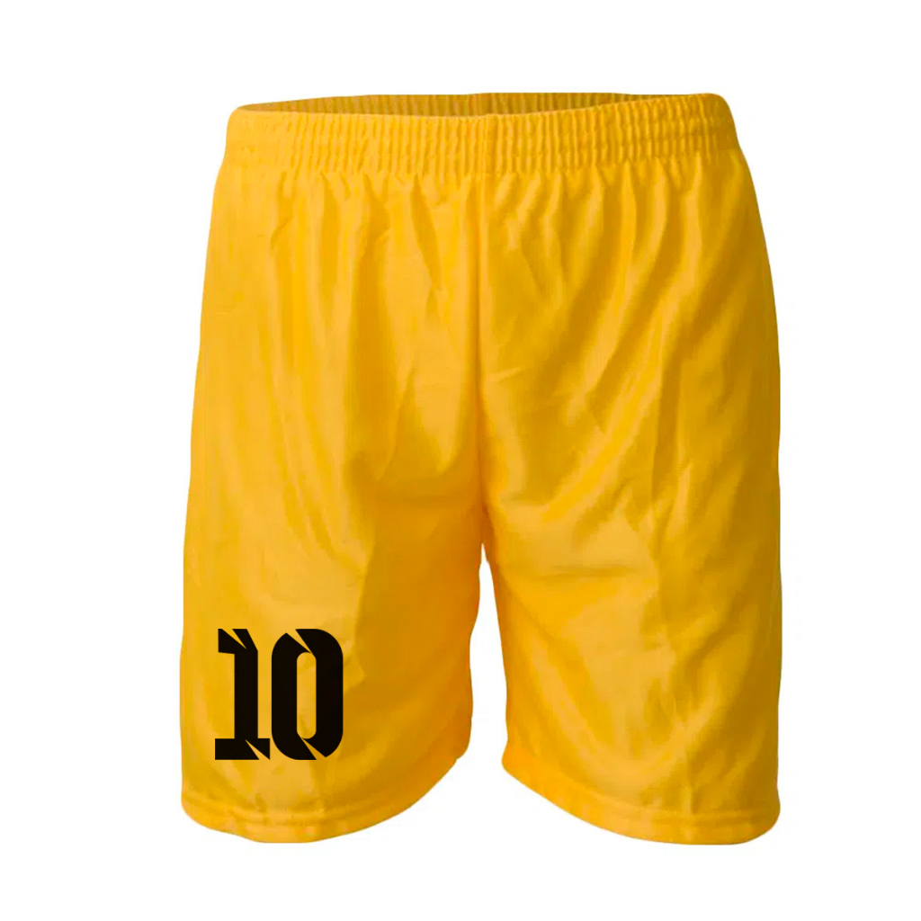 1 Shorts de Futebol Numerado Calção (escolha seu número) Adulto Infantil e Plus Size