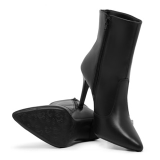 Bota Feminina dot close bico fino e salto fino agulha envio imediato