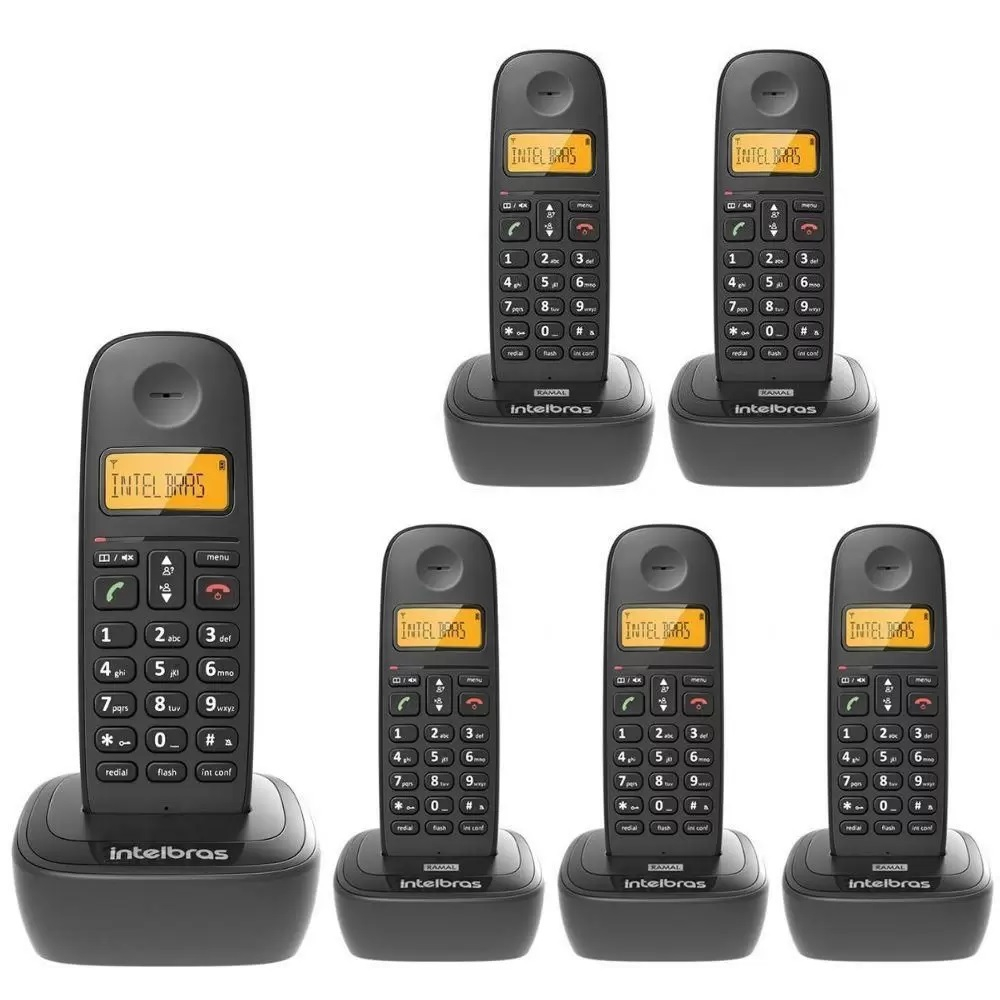 Telefone S/fio Intelbras Longo Alcance Bina E Identificador e 5 Ramais