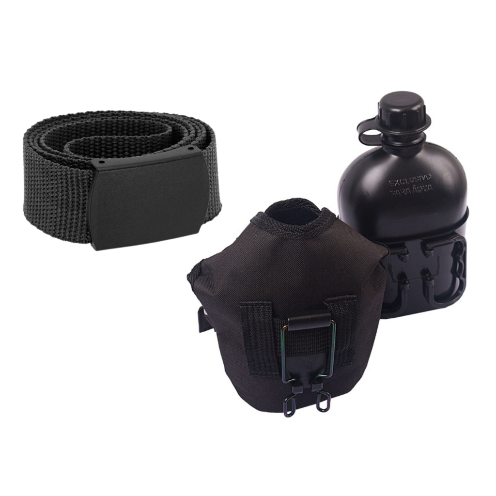 Kit River Cantil + Caneco para Cantil Polipropileno + Porta Cantil USA com Presilha + Cinto Polipropileno