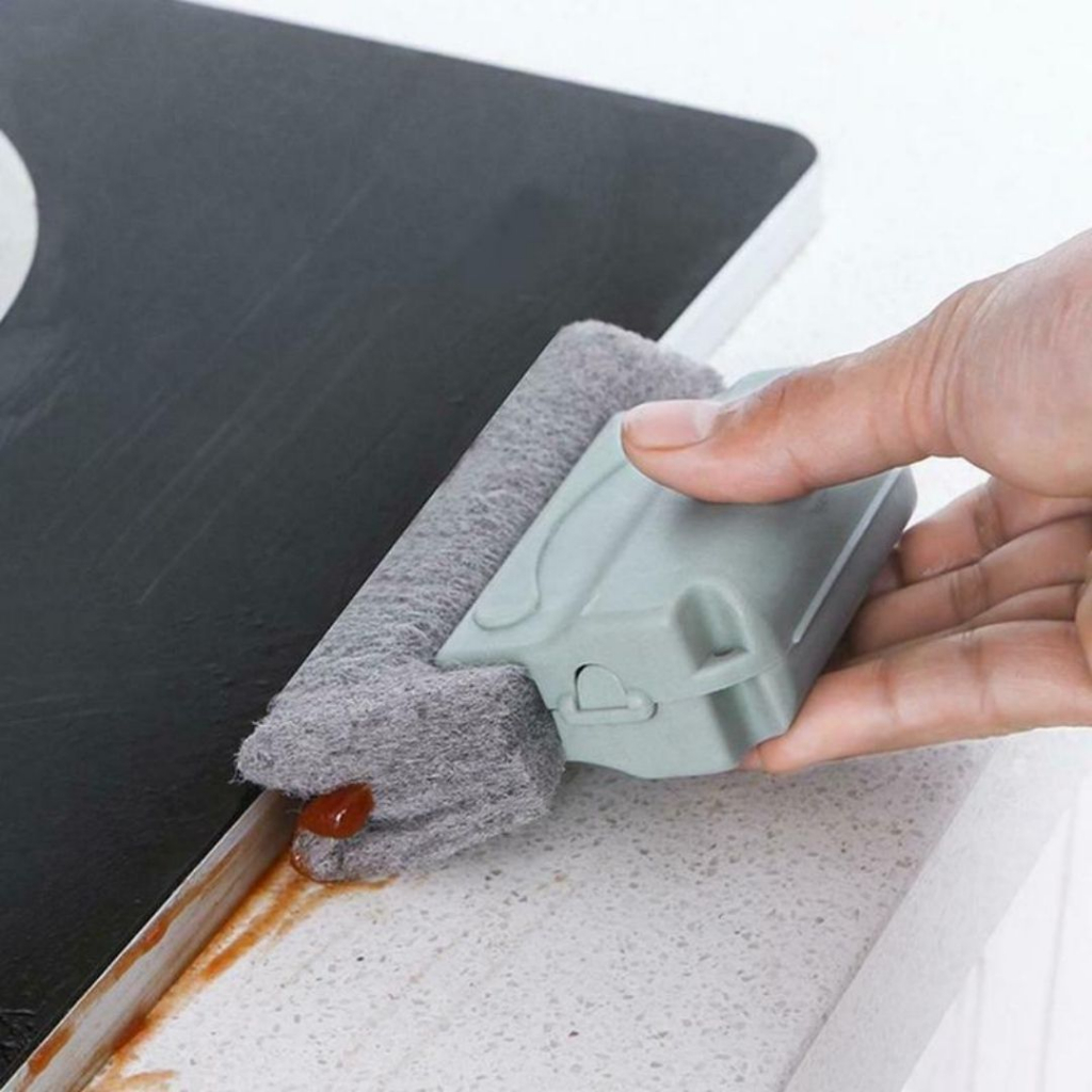 Limpador Janela Escova Limpeza Cantos Multiuso Janelas Cozinha Fogão Limpa Canto Pratico Casa Microfibra