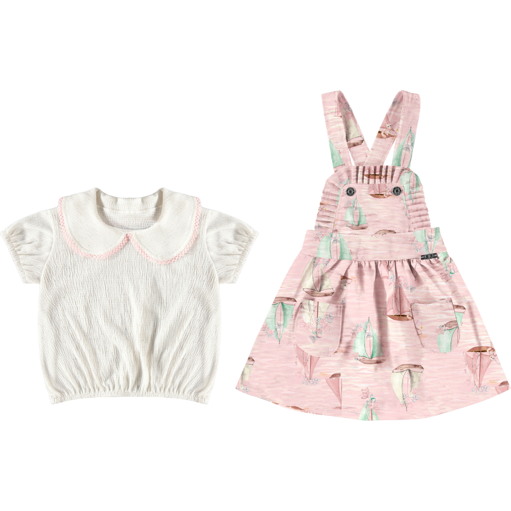 Salopete Infantil Feminina Estampada Verão, Kiki Xodó