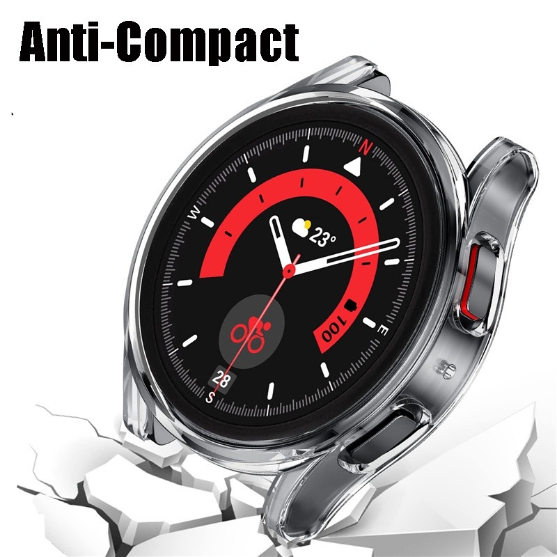 Capa Bumper Samsung Galaxy Watch 6 43mm/47mm Acessórios PC Pára-Choques All-Around Protetor de Tela SmartWatch — imagem 2 de 2