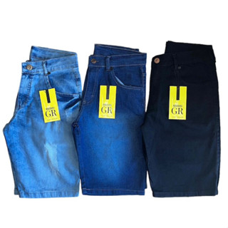 Kit 2 Bermuda Jeans Masculina Original Atacado Lycra Promoção Barato