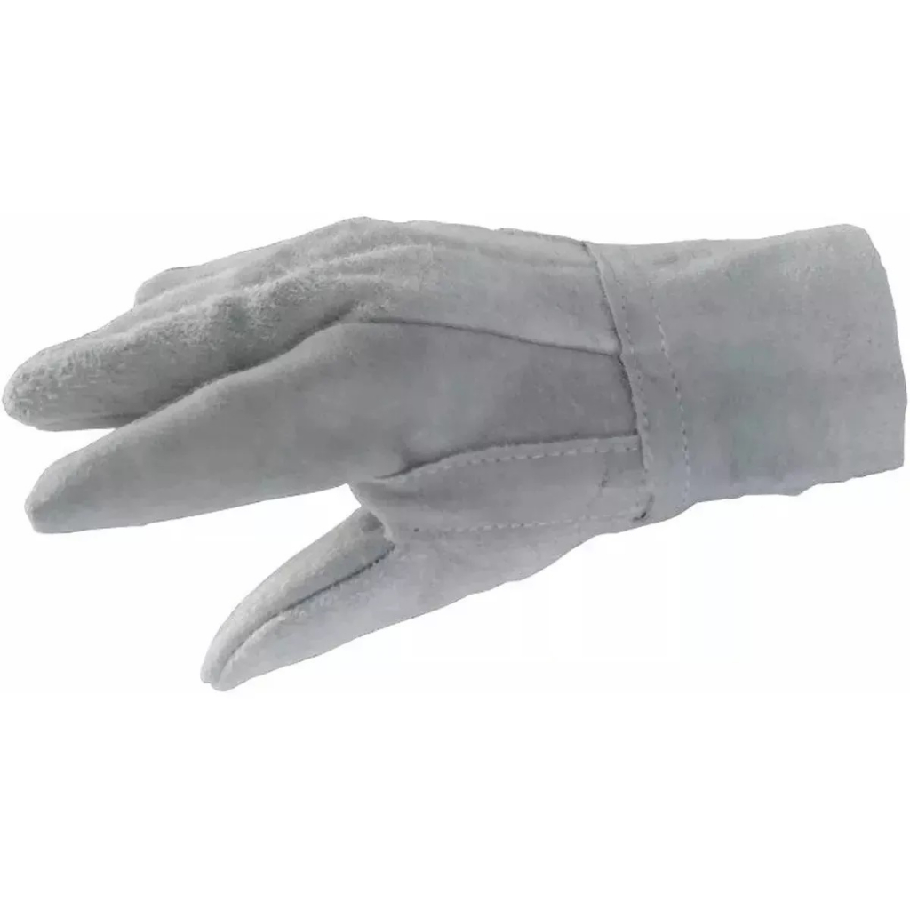 Detalhes do 1Pr de Luva Couro De Raspa Punho 7cms Cano Curto Pedreiro Soldador Epi com C.A