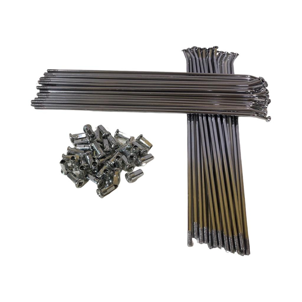 Jogo Raio Traseiro 4MM Cromado Ybr 125