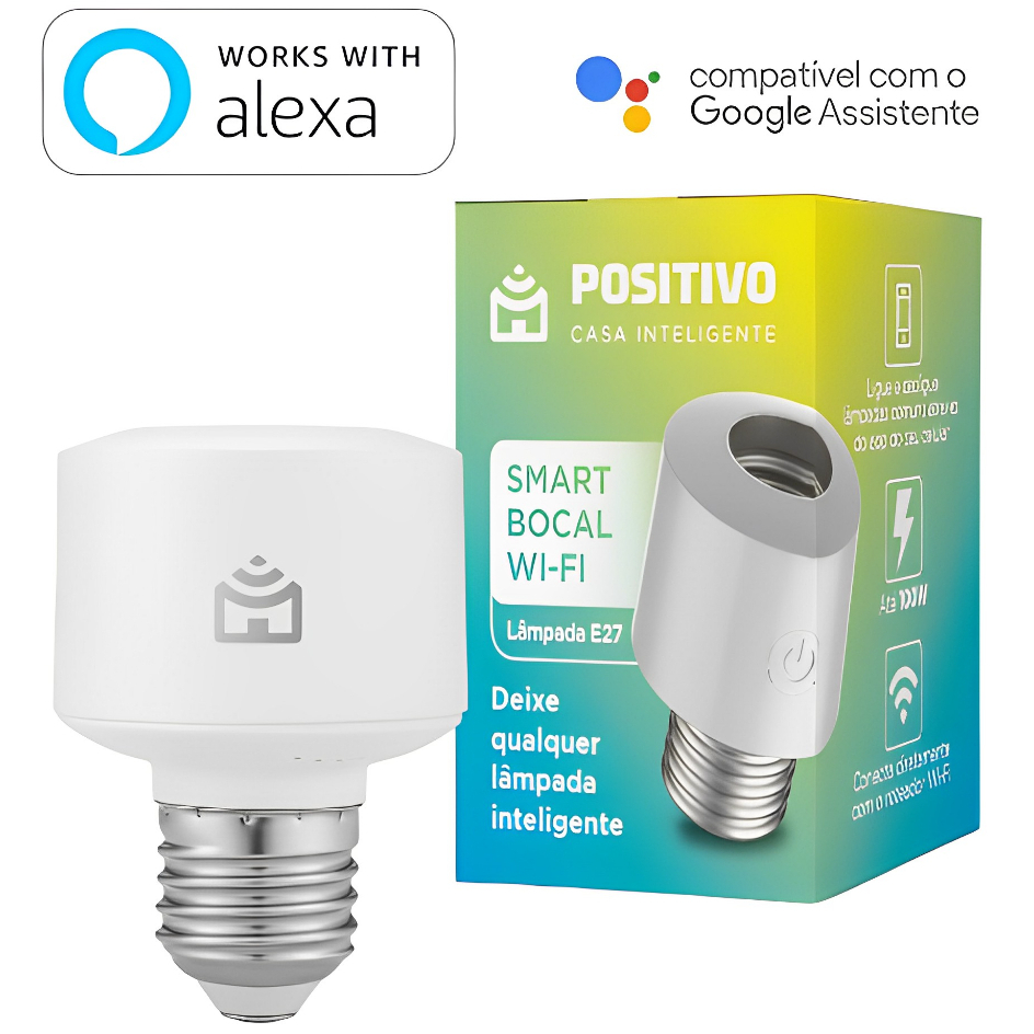 Soquete Bocal Lâmpada Inteligente Smart Alexa Wifi Slampher