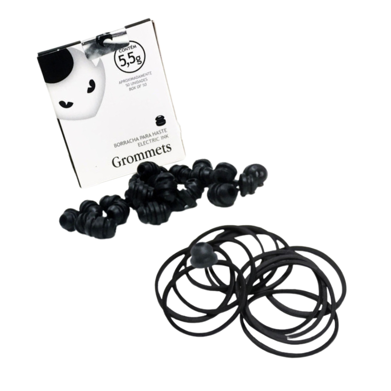 Kit 50 Un Grommets + 30 Elásticos Máquina Electric Ink Tatuagem em Oferta na Shopee