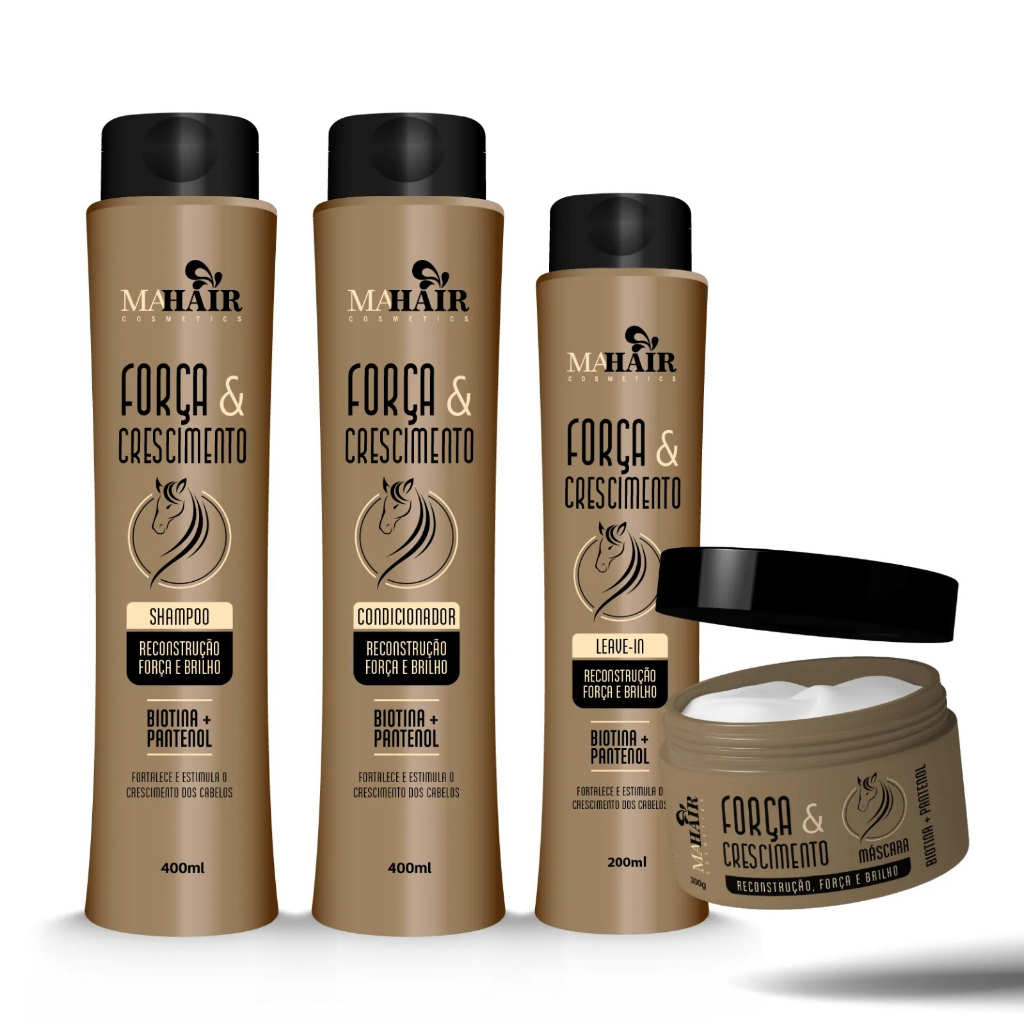 Kit Capilar Força & Crescimento Mahair com 4 itens