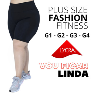 Short Plus Size Legging Cintura Alta Feminino Bermuda Suplex Meia Coxa Fitness em Oferta na Shopee