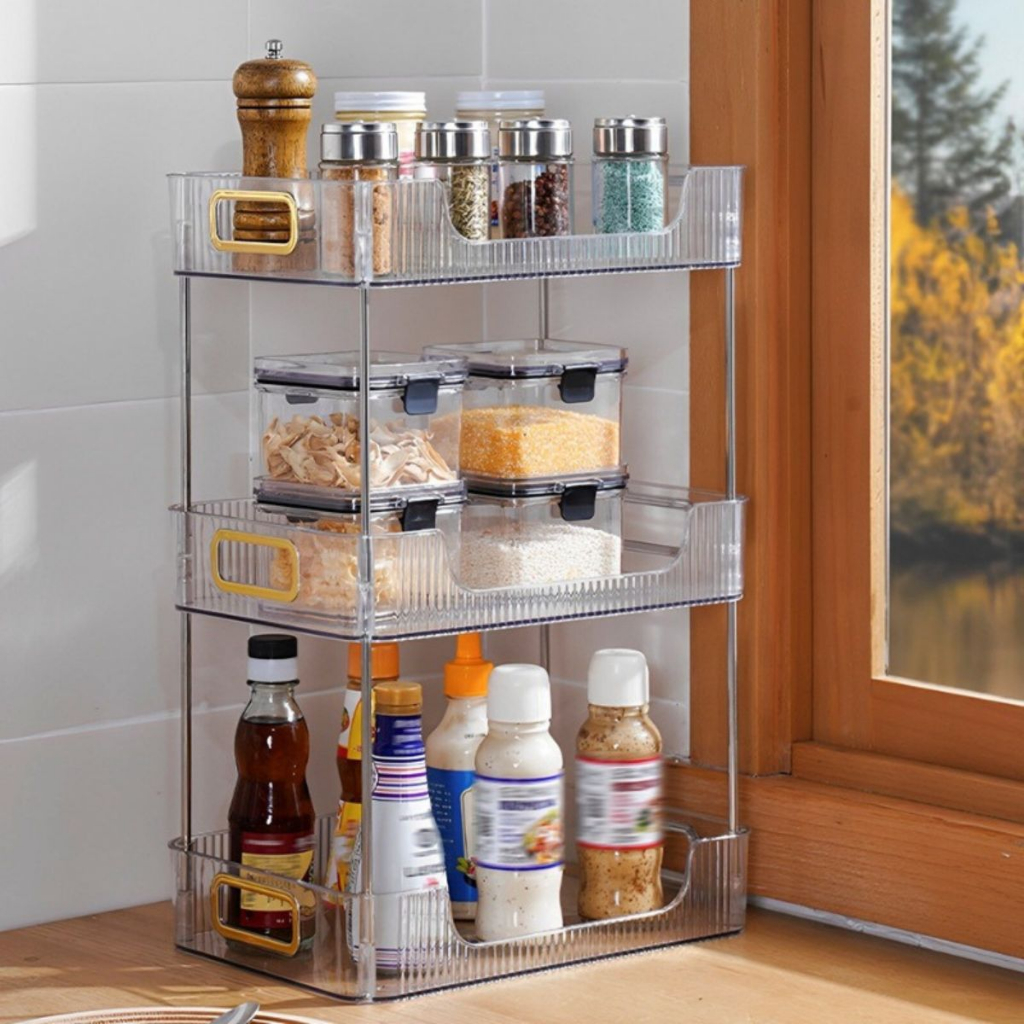 Prateleira Organizadora 3 Andares Acrílico Transparente Luxo Maquiagem Perfume Cosméticos em Oferta na Shopee