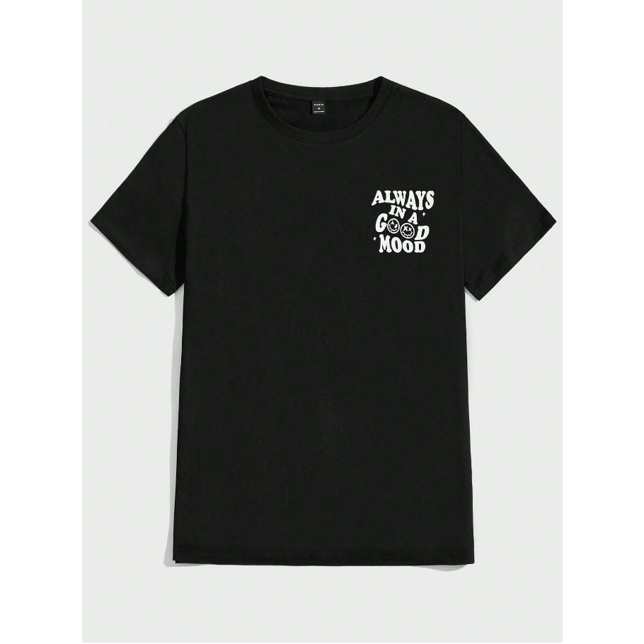 Camiseta Always In A Good Mood Good Vibe Smile Oversized Top