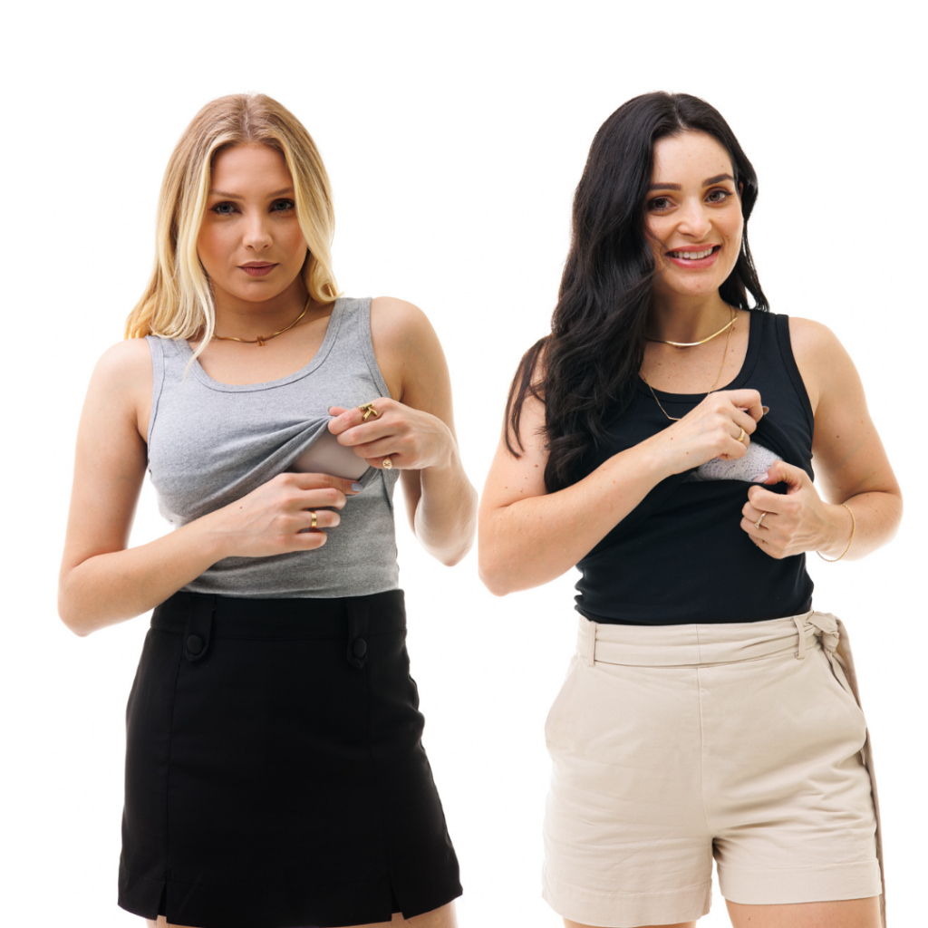 Kit 2 Regatas Com Abertura Para Amamentação ItsBella em Oferta na Shopee
