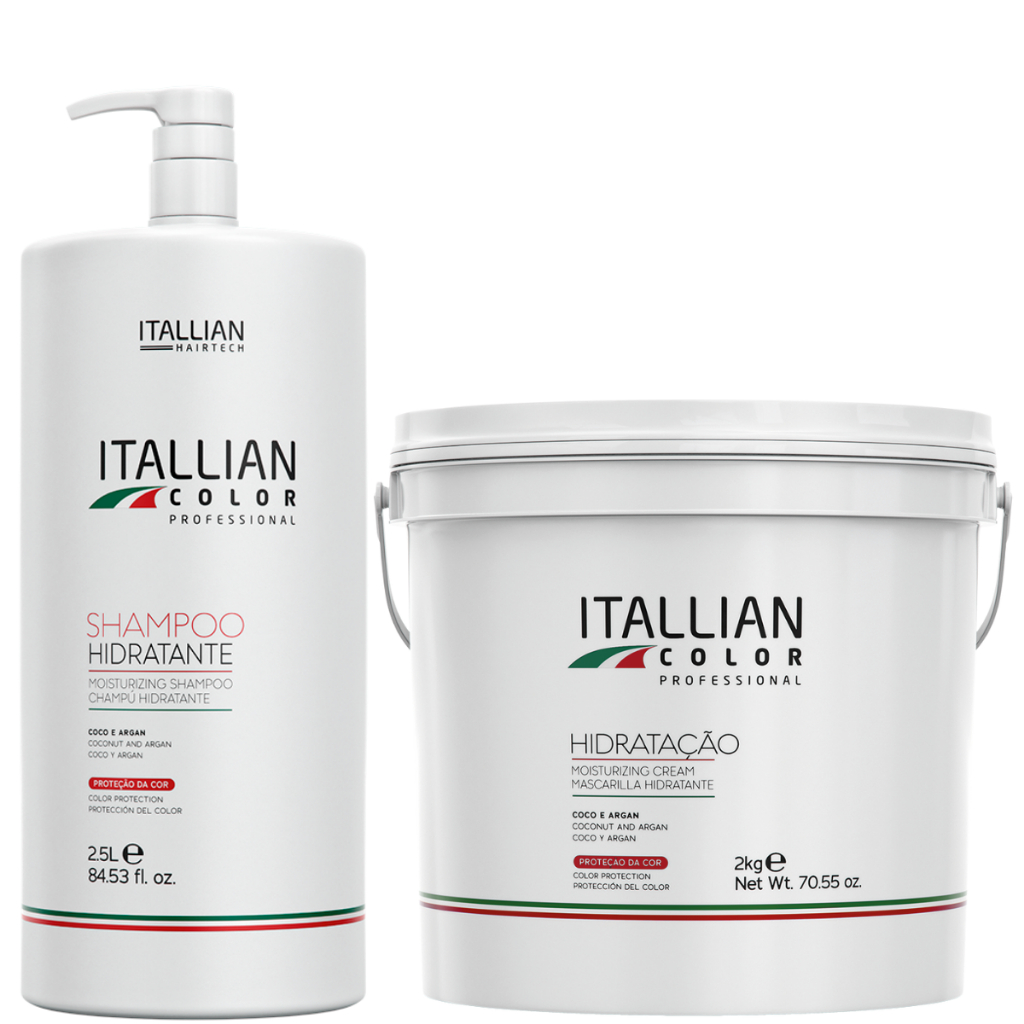 Kit Itallian Color Shampoo 2,5litros Máscara Hidratação 2kg - Beauty
