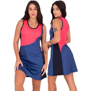 Vestido Esportivo Roupa de Beach Tennis Praia Vestido com Short e Bolso