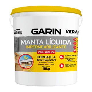 Manta Líquida Emborrachada Impermeabilizante Garin 18kg BRANCA