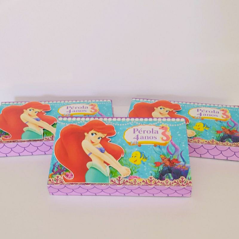10 porta kit kat 3D Ariel pequena sereia - porta kit Kat fundo do mar ou escolha seu tema