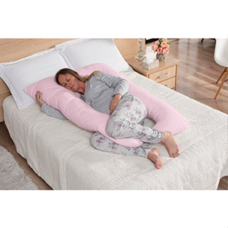 Travesseiro de corpo para Gestante Grávida 1,30x80 com Fronha percal com zíper macio antialérgico em Oferta na Shopee