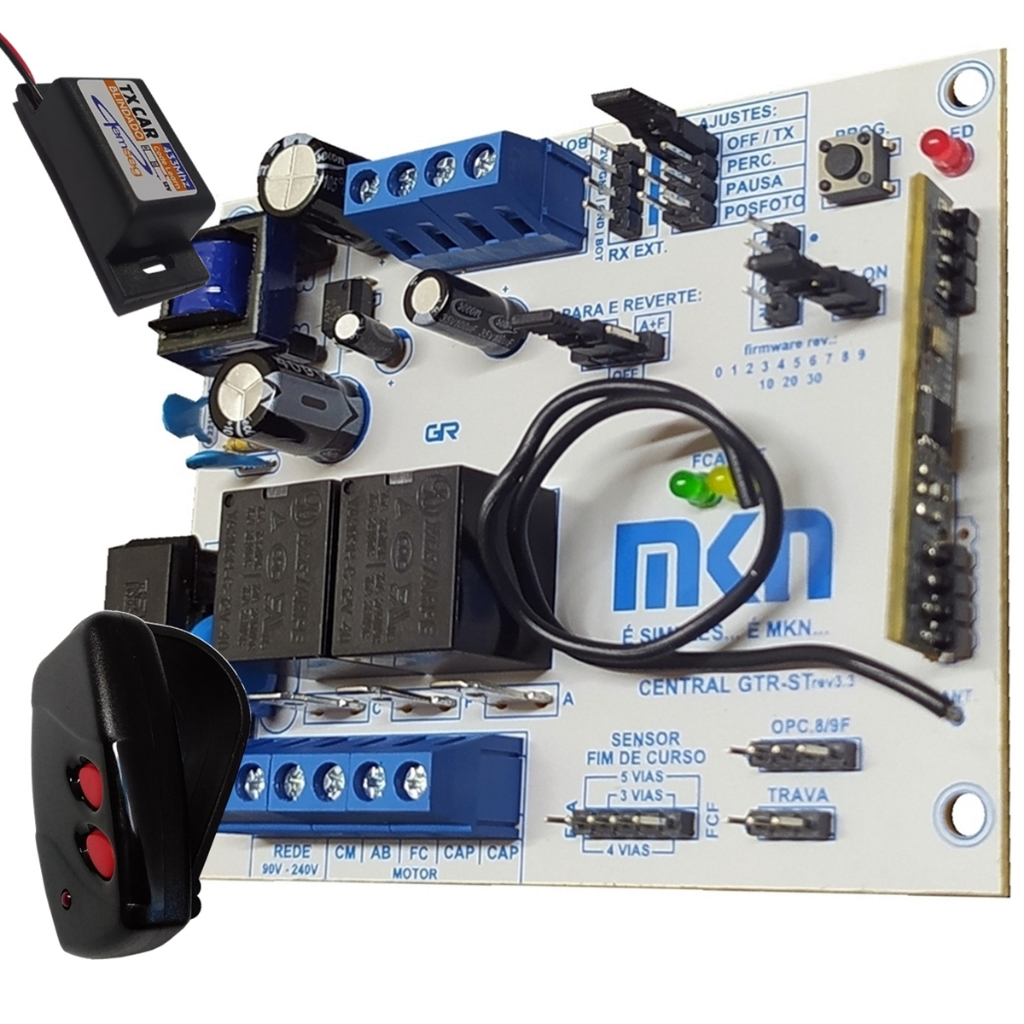 Placa Central Motor  Gatter 3000 Com 1 Tx Car E 1 Controle