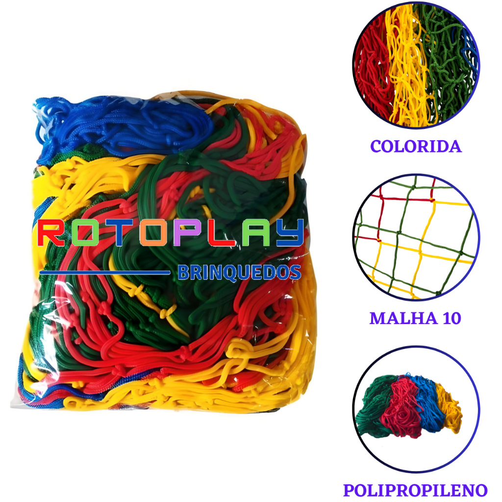 Rede de Proteção 1,83m para Pula Pula Cama Elástica Trampolim Nacional Colorido em Oferta na Shopee