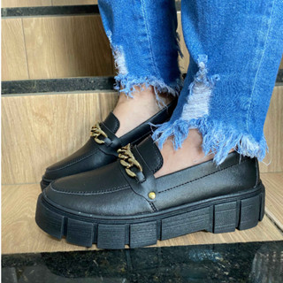 SAPATO MOCASSIM FEMININO TRATORADO BLOGUEIRA LANÇAMENTO CONFORTÁVEL MACIO RESISTENTE IMPERMEÁVEL VARIAS CORES