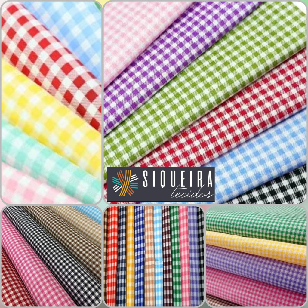 Tecido Xadrez de Poliéster (1,40 MT LARGURA) ATENÇÃO AS MEDIDAS / Tecido Tergal 100% Poliéster. em Oferta na Shopee