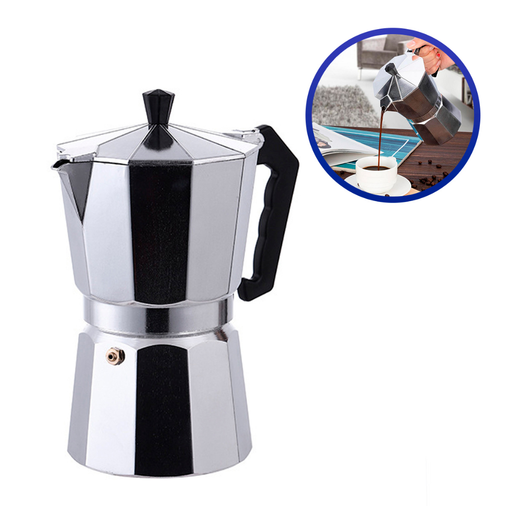 Cafeteira Italiana Moka Alumínio Inox Café Puro 9 Xicaras 450ml Expresso