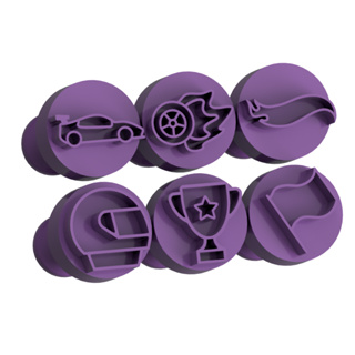 Carimbo para Brigadeiro e Doces - Carros Rápidos - Kit com 6 unidades em Oferta na Shopee