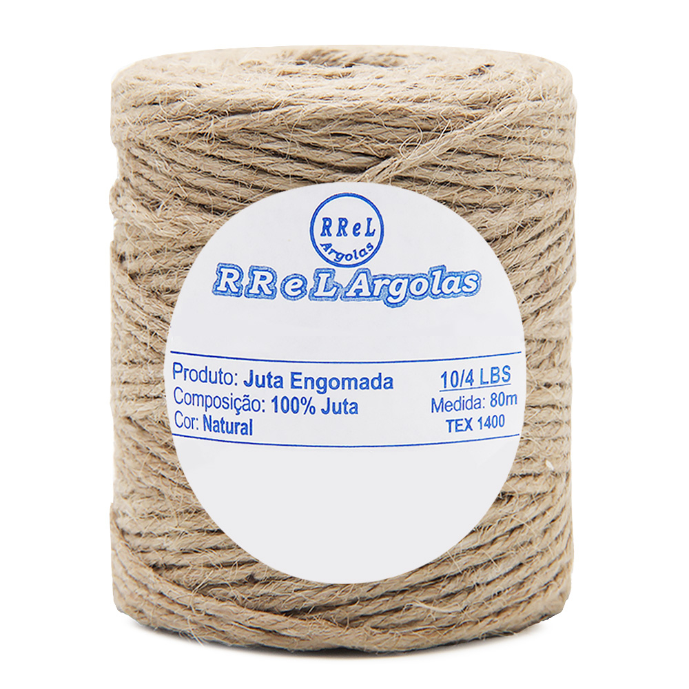 Fio de Juta Engomada RREL 10/4 LBS 80mts TEX 1400 100% juta