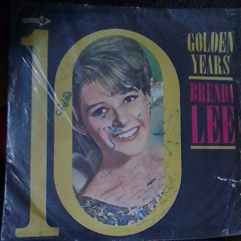 lp vinil - brenda lee  golden years / samba rock  CAPA COM ESCRISTAS