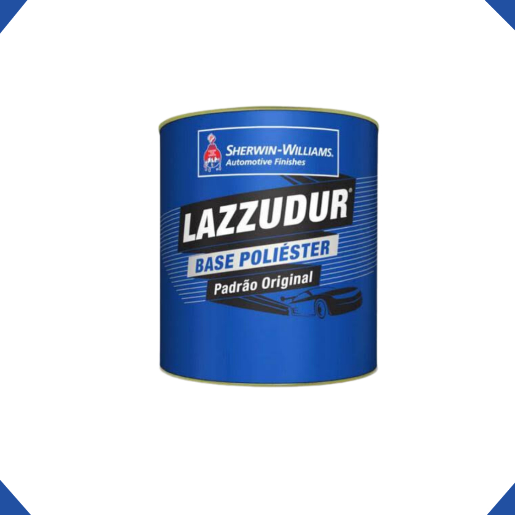 Tinta Automotiva Poliéster Prata Bari Met Lazzudur 900ml em Oferta na Shopee