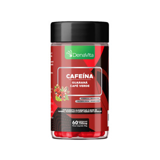 Cafeína, Guaraná, Café Verde 3x1, 700mg, Suplemento Alimentar, 60 Cápsulas - Denavita