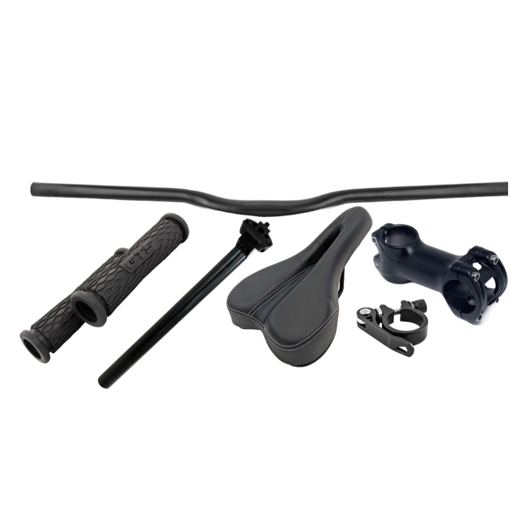 Kit Guidão Dh Suporte Mesa Canote 27.2mm Abraçadeira Selim
