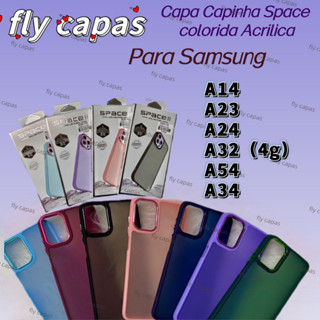 Capa Capinha Space Acrilica Colorida Fosca Para Samsung A14,A23,A24,A32(4G),A54,A34,( Selecione Sua Cor Preferida )