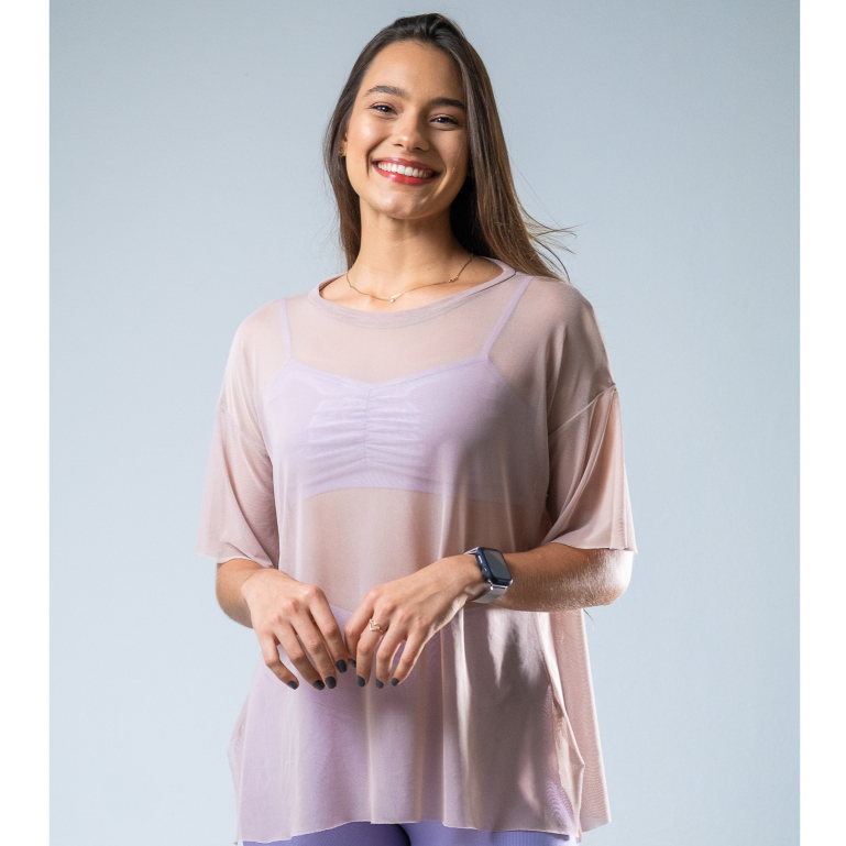 Blusa de tule academia fitness