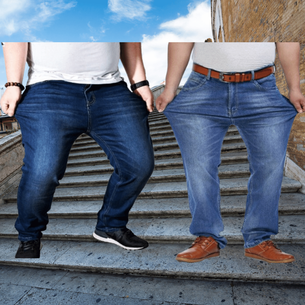 Kit 3 Jeans masculinos plus size 50 52 54 56 preto e escuro venda de fábrica 24 horas fret...