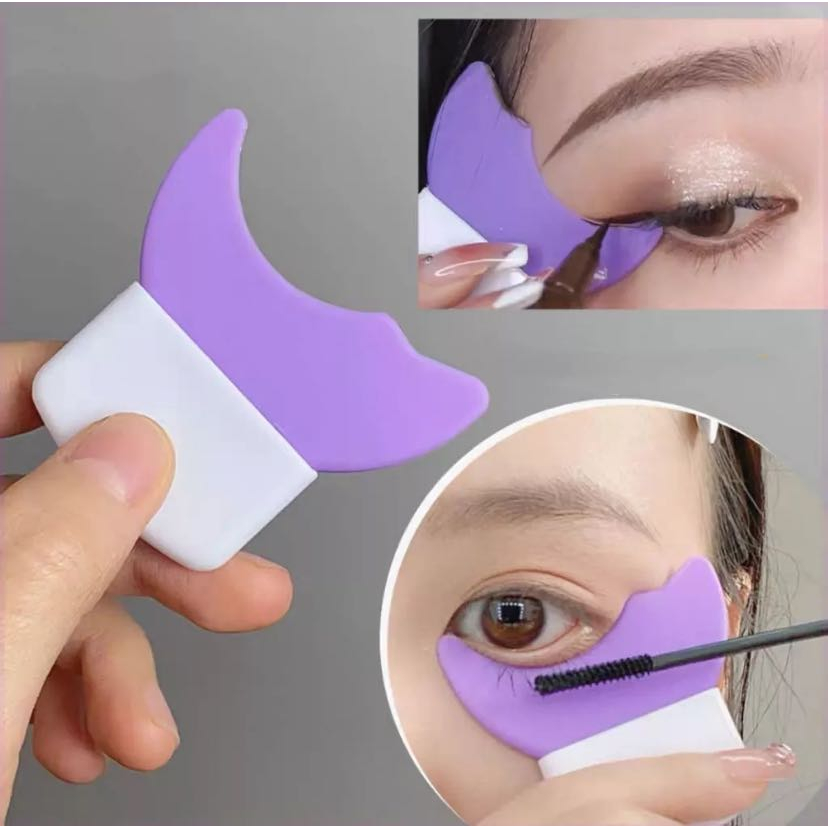 Cor Aleatória Silicone Multifuncional Eye Makeup Auxiliar Guarda Ferramenta/Meninas Professional Eyeliner Maquiagem Stencils/Reutilizável Assistente Mascara Ajuda Para Iniciantes