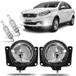 Par Farol Milha Fiat Grand Siena 2012 2013 2014 á 2018 + Lâmpada