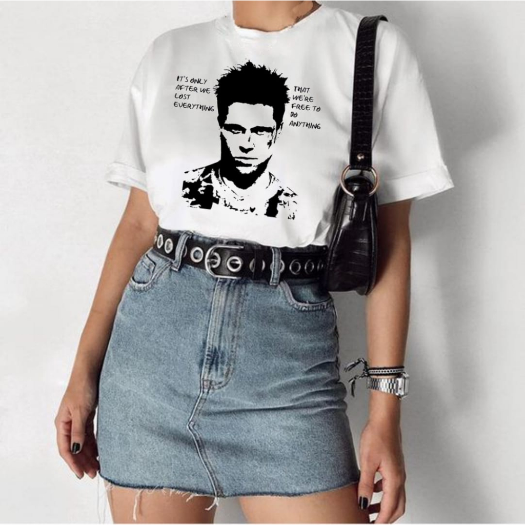Camiseta Personalizada Filme Clube da Luta Fight Club Tyler Durden Brad Pitt Cinema