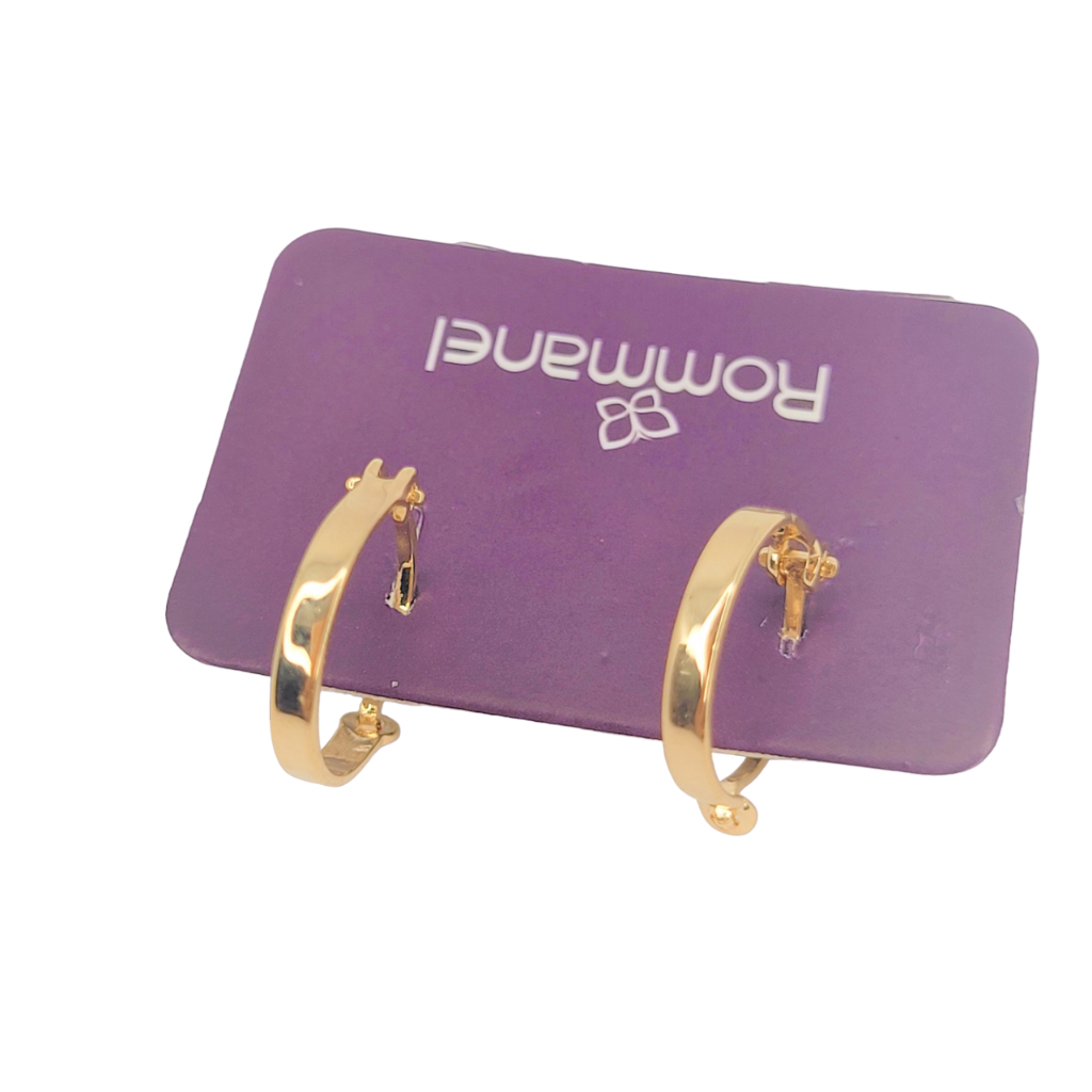 Brinco Infantil Rommanel Argola Fina lisa 1cm 520293 em Oferta na Shopee