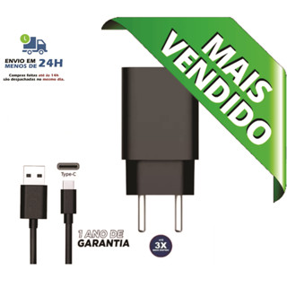 Carregador Turbo Tipo C - Carrega rapido MOTO G10 G9 G8 G7 30W