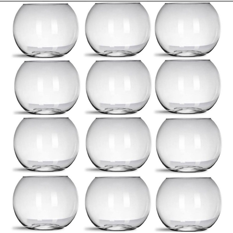 10 Aquários Vaso Redondo Vidro Terrário 2,6l - Decoração, Eventos, Arranjos e Terrário.