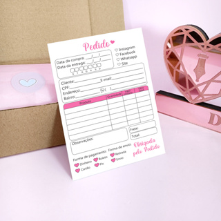 Bloco de pedidos - 50 folhas - Tamanho A6 (10x15 cm) em Oferta na Shopee