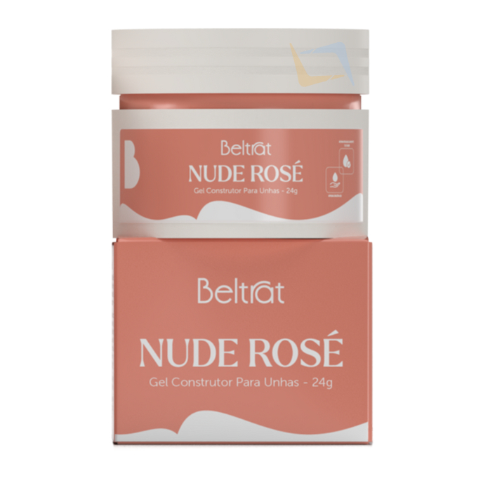 Gel Construtor Nude Rosé 24g Beltrat - Alongamento de Unhas Artificiais