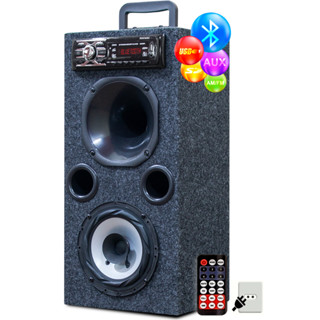Caixa de Som Residencial Bob 6 Polegadas Ativa Alto Falante Bomber Bluetooth usb PenDrive sd aux Caixinha Grande Corujinha Driver Corneta