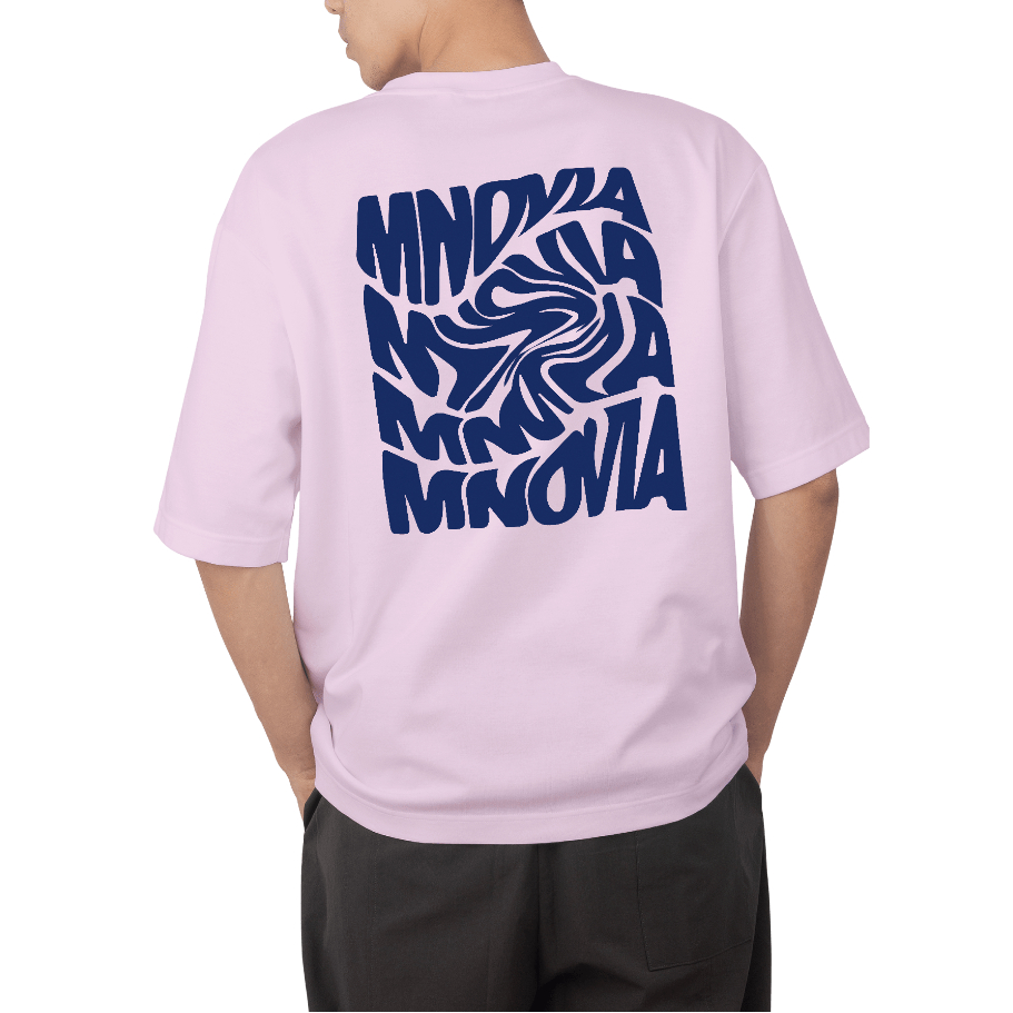 Camiseta Mnoviaeab Japan Letras Geométricas Oversized Manga Curta Streetwear Style