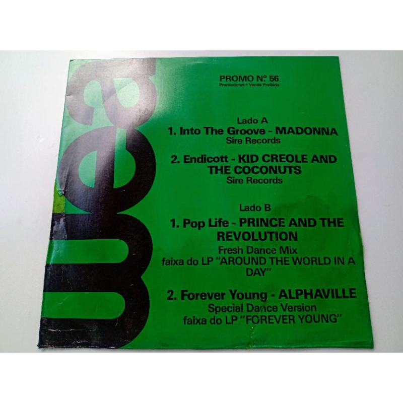 LP WEA Promo 56 - Madonna, Prince, Alphaville, Kid Creole, Em Excelente Estado