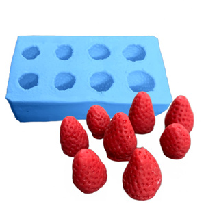Molde de silicone - Morango Mini 8 cavidades em Oferta na Shopee