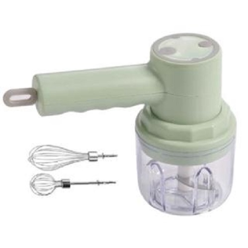 Mixer 3 X 1 Mini Batedeira Ovos Processador Triturador Alimentos Elétrica USB Recarregavel Sem Fio